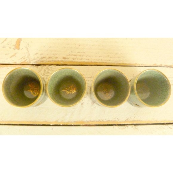 Vintage Somayaki Japanese Tea Cup Set/ tea cups / flying horse tea cups - Picture 3 of 5